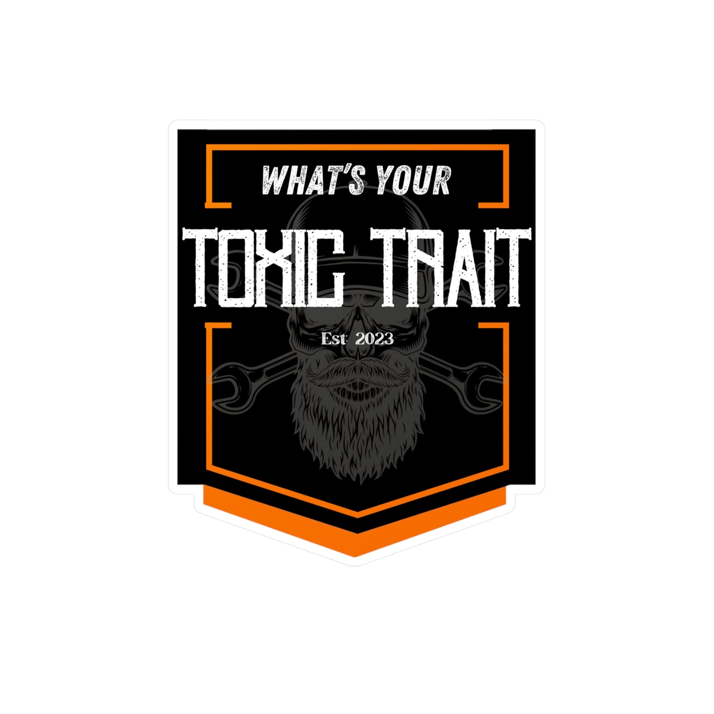 Toxic Trait Orange Kiss-Cut Vinyl Decals