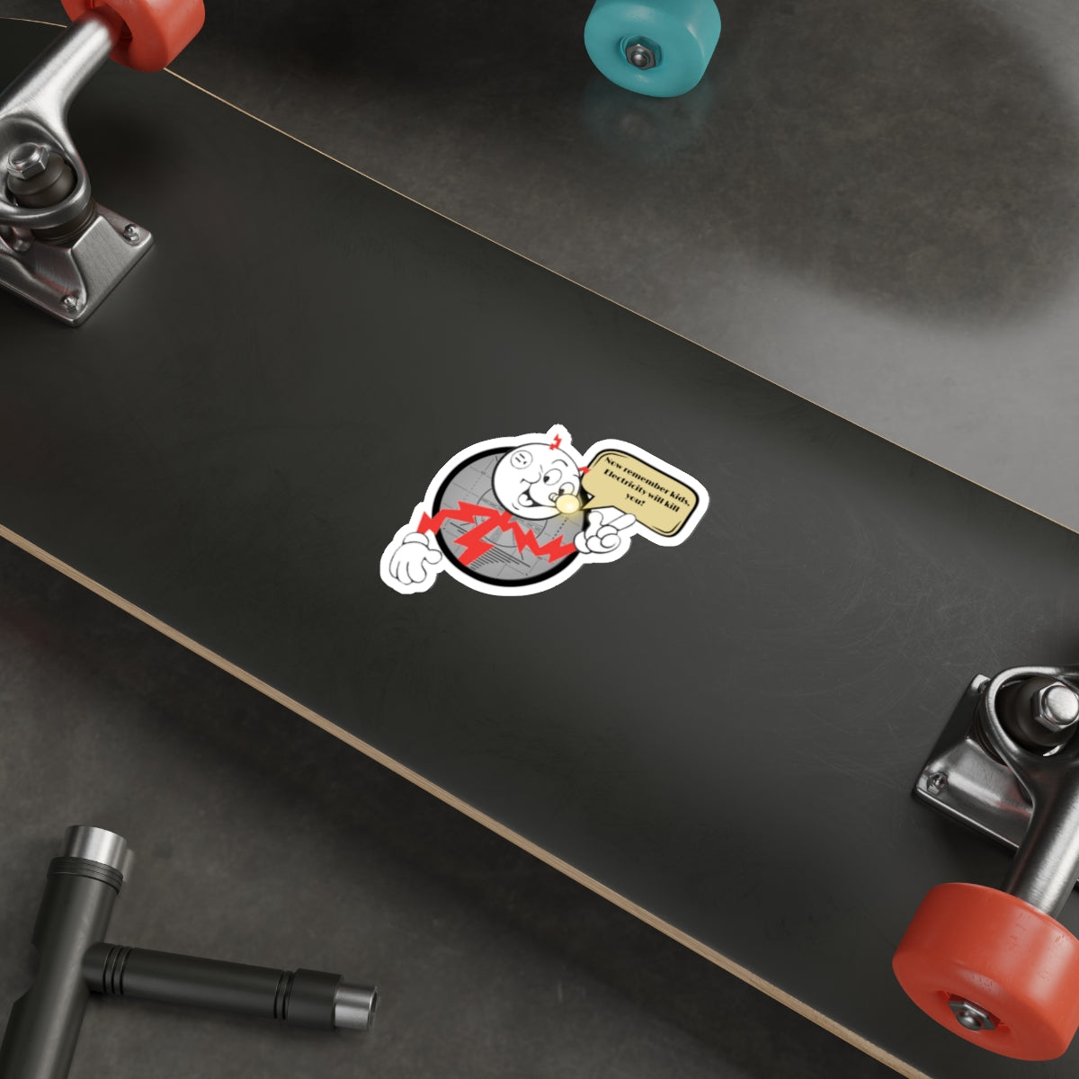 Die-Cut Stickers - Reddy Kilowatt Electricity Warning Design
