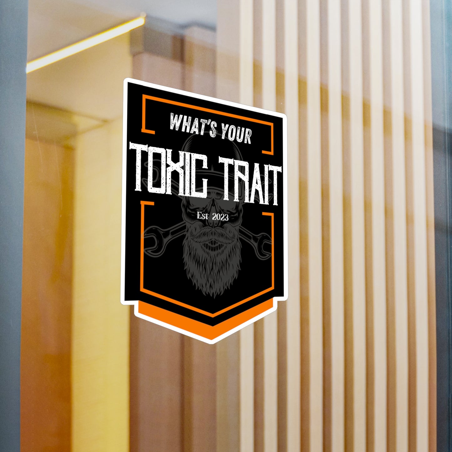 Toxic Trait Orange Kiss-Cut Vinyl Decals