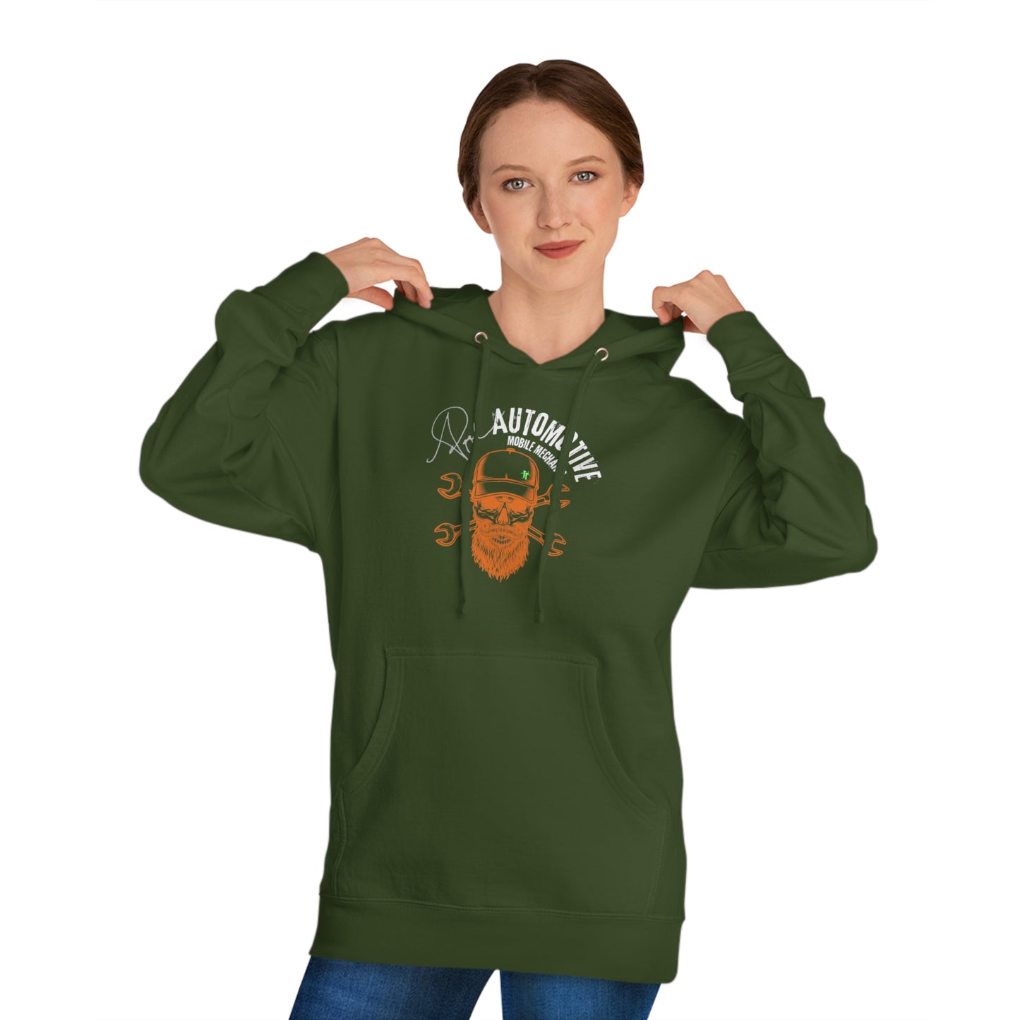 Poe Automotive bearded Skull Hooded Sweatshirt