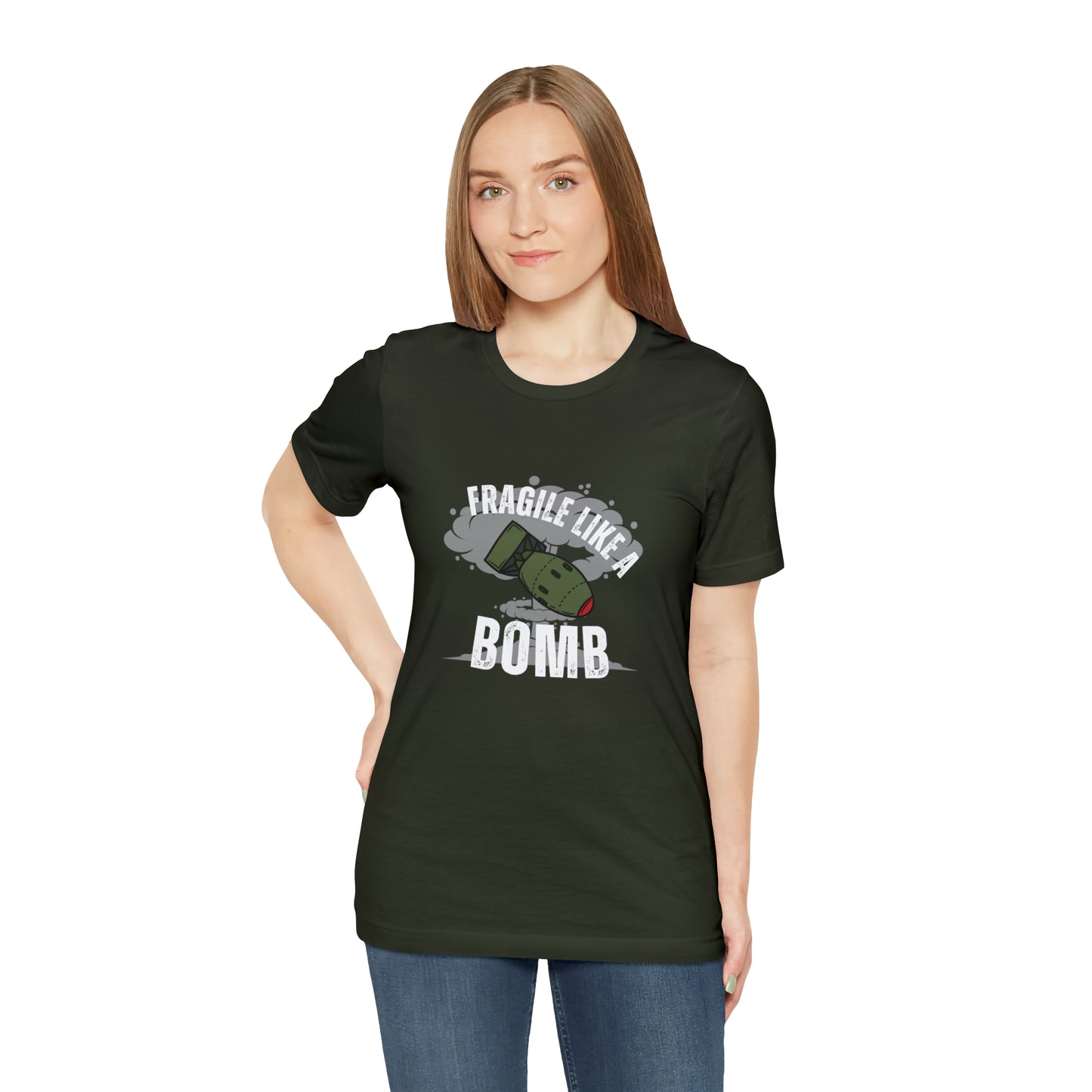 Fragile like a bomb Unisex Jersey Short Sleeve Tee