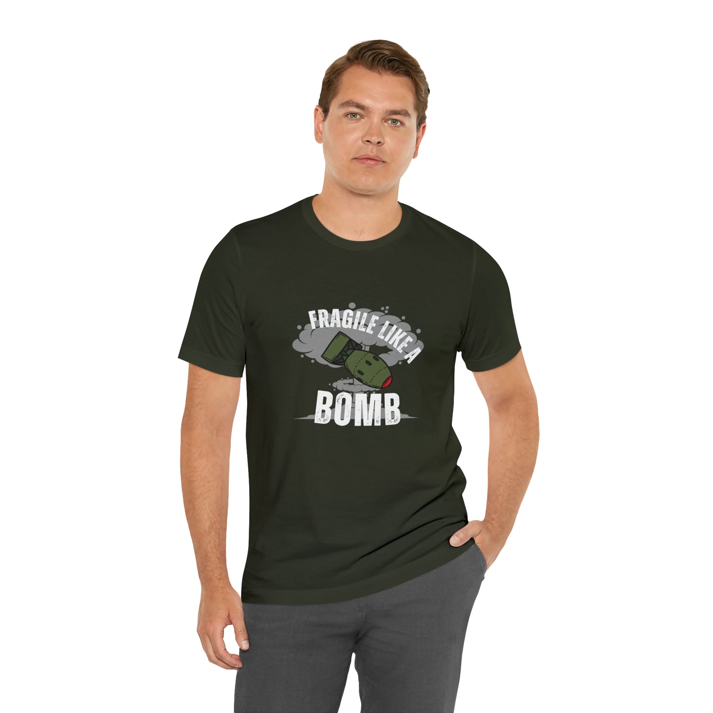 Fragile like a bomb Unisex Jersey Short Sleeve Tee
