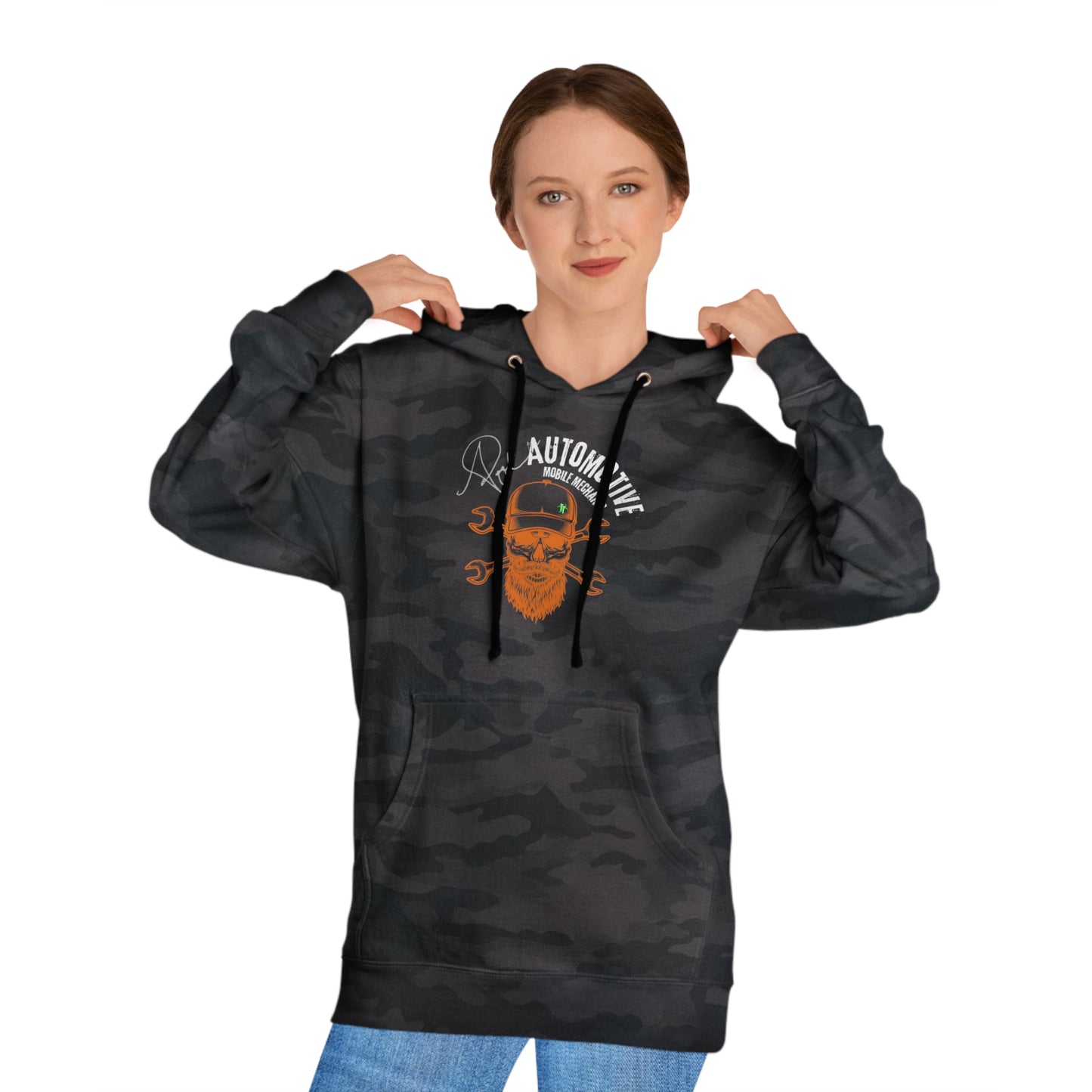 Poe Automotive bearded Skull Hooded Sweatshirt