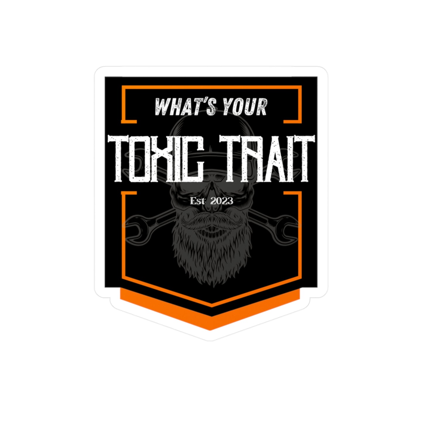 Toxic Trait Orange Kiss-Cut Vinyl Decals
