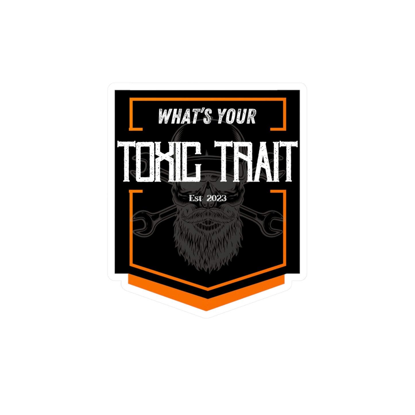 Toxic Trait Orange Kiss-Cut Vinyl Decals