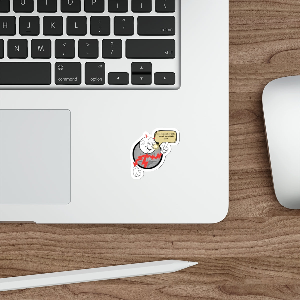 Die-Cut Stickers - Reddy Kilowatt Electricity Warning Design