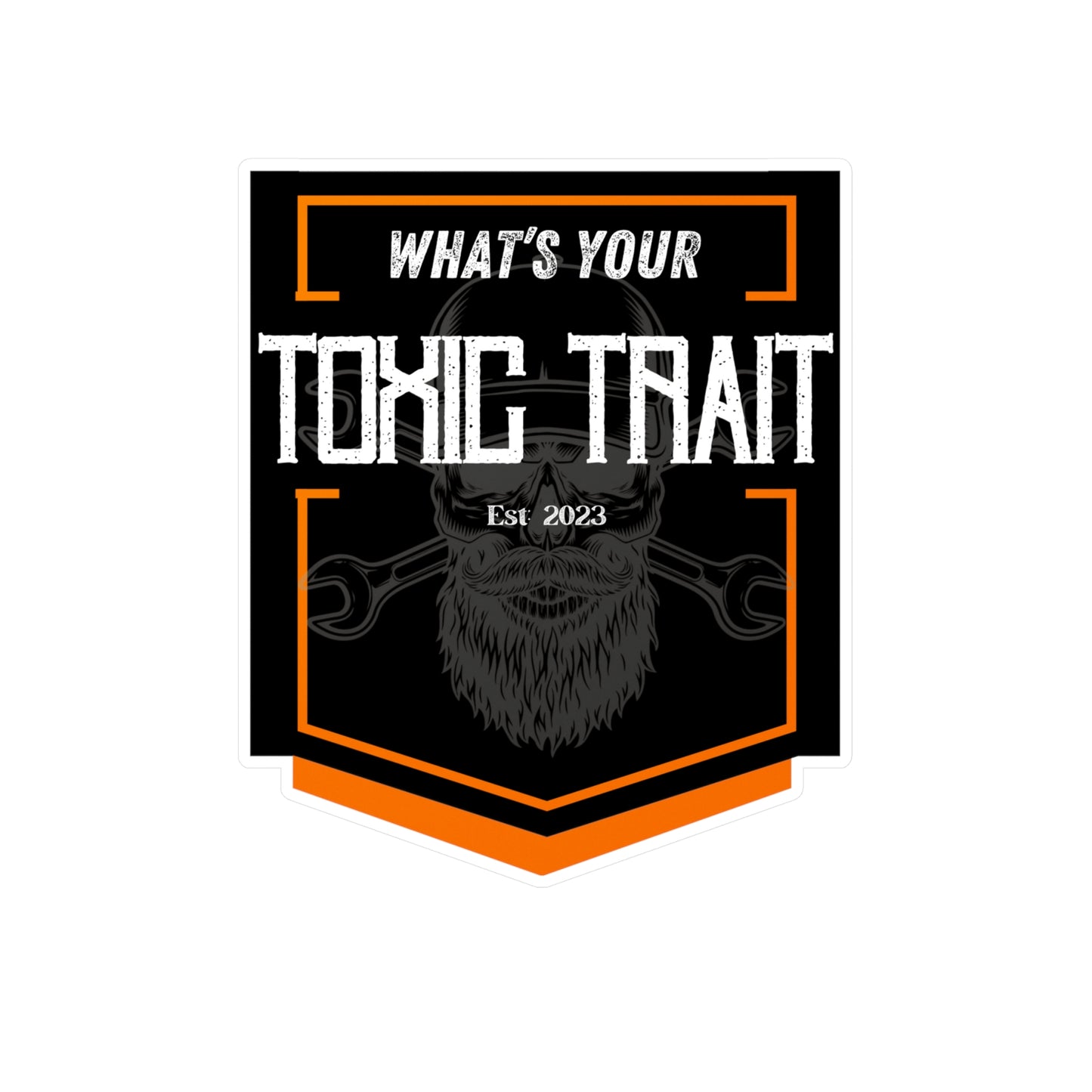 Toxic Trait Orange Kiss-Cut Vinyl Decals