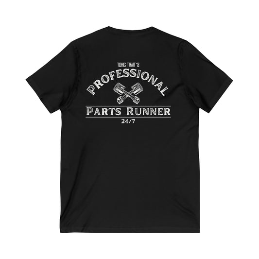Parts Runner Jersey Short Sleeve V-Neck Tee