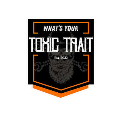Toxic Trait Orange Kiss-Cut Vinyl Decals