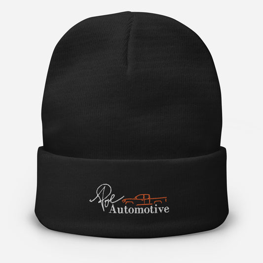 Poe Automotive Embroidered Beanie